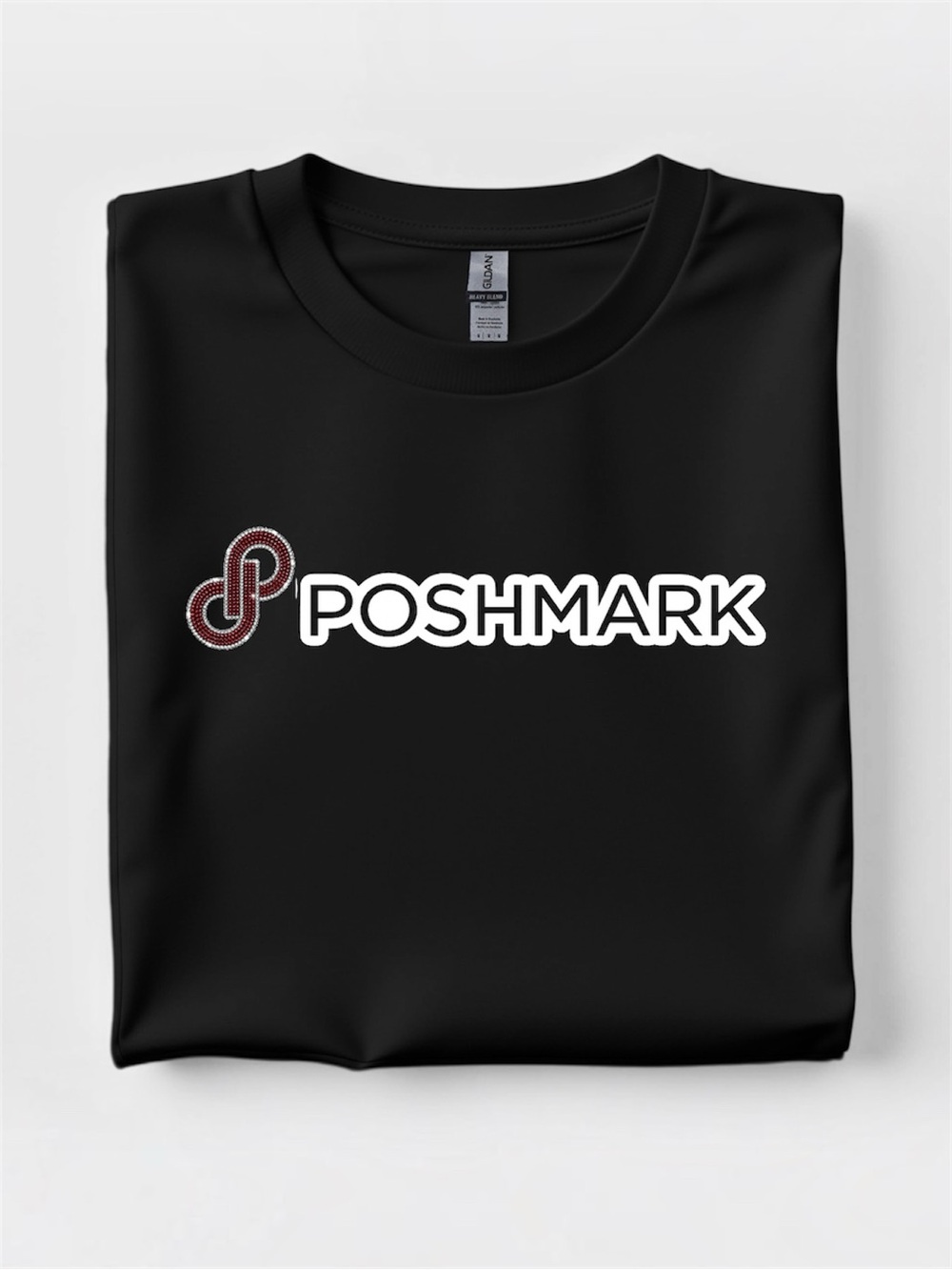 Posh logo shirt graphic tee. Faux rhinestone new S M L XL black or white